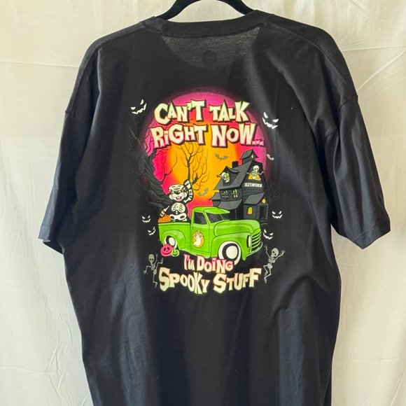 BUC-EE'S Black 2XL Halloween t-shirt "Can't Talk Right Now Doing Spooky Stuff" - Picture 3 of 3